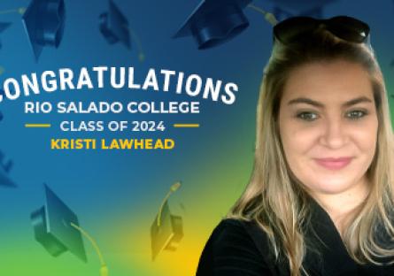Kristi Lawhead headshot with text: Congratulations Rio Salado College Class of 2024