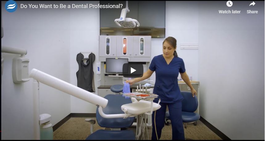 Female explaing Dental Professional