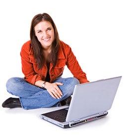 Girl with laptop