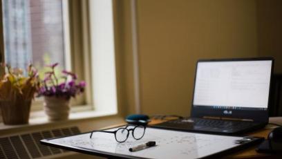 Whiteboard and laptop