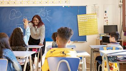 Teacher in classroom