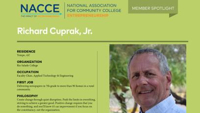 NACCE Member Spotlight featuring Rio Salado’s Faculty Chair of Applied Technology Richard Cuprak