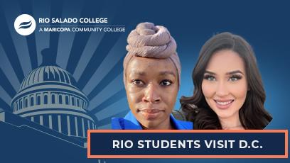 Brianna Bonnell and Beka Namachanja, members of Maricopa Community College’s Student Public Policy Forum (SPPF)