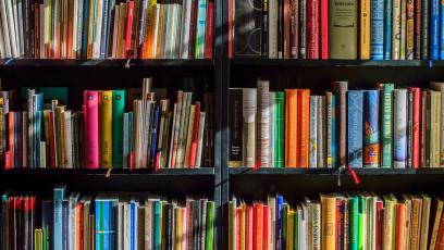 Books on a shelf