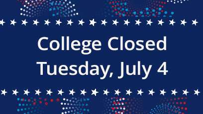 Rio Salado College will be closed Tuesday, July 4, 2023, in observance of Independence Day.
