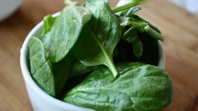 A bowl full of spinach