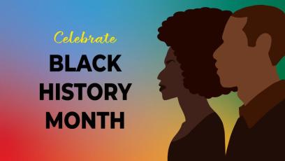 shadow Silhouettes of a male and female of African American descent