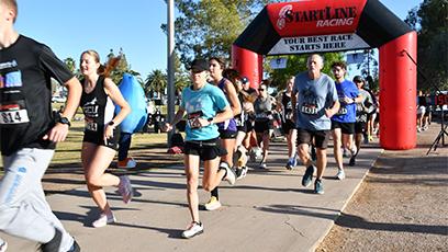 Runners at the start line