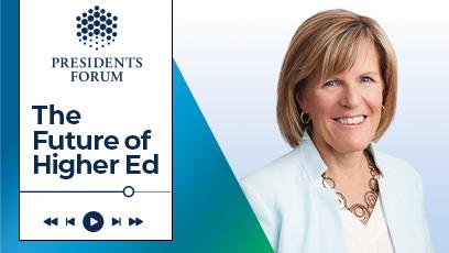 Presidents Forum The Future of Higher Ed (picture of Kate Smith)