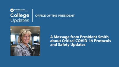 Image of President Kate Smith: A Message from President Smith about Critical COVID-19 Protocols and Safety Updates.