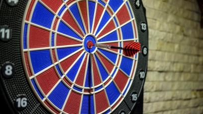 A dartboard