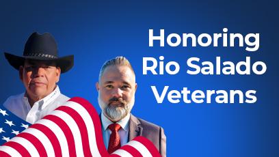 Honoring Rio Salado Veterans (picture of Jack Gallegos and Calvin DeVoll)