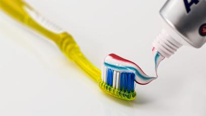 toothbrush with toothpaste