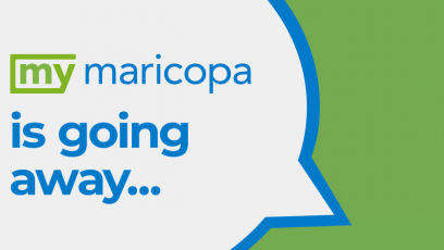 speech bubble with text: my maricopa is going away