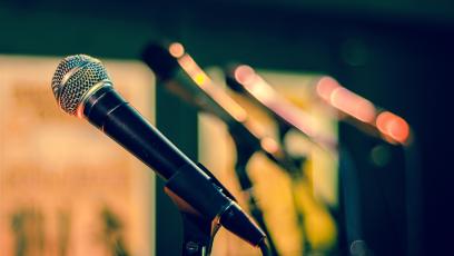 Microphone on a stand