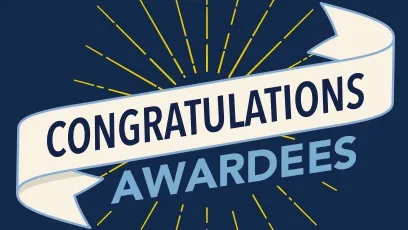 decorative text Congratulations Awardees