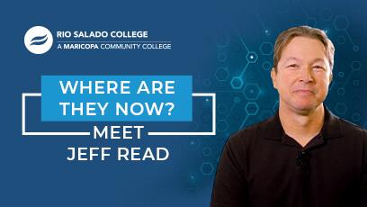 photo of graduate with text: Where are they now? Meet Jeff Read