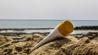 Sunscreen at the beach