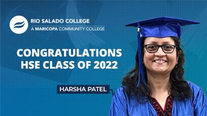 photo of Harsha Patel with text: Congratulations HSE class of 2022