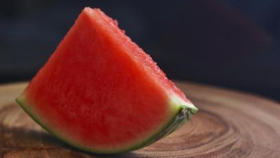 Watermelon slice on a table