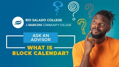 Image of man thinking with text: Ask an Advisor - What is Block Calendar? 