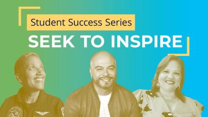 photo of the three speakers for Student Success Series Seek to Inspire Workshops