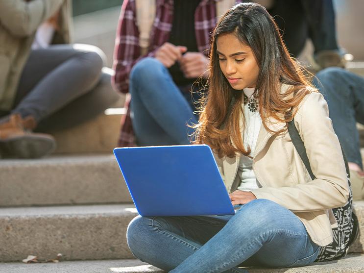 Girl with laptop