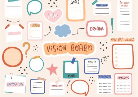 2024 Vision Board Vision Board Template Vision Board Printable Digital Vision  Board Planning Template 