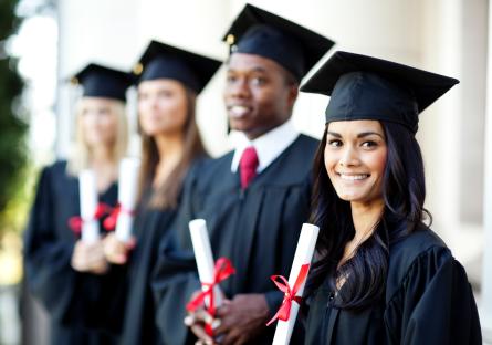 College graduates with diplomas