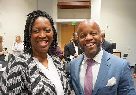 photo of Tara Hayman with Tempe Mayor Corey Woods at an event