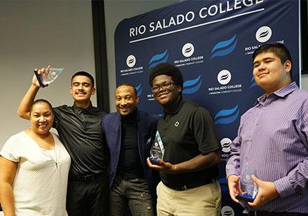 Bryaan Avila Arellano, Damio Garcia, AJ Pacheco with Floyd Hardin and Mijolae Henley