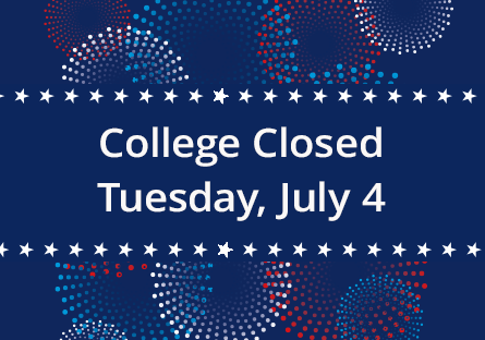 Rio Salado College will be closed Tuesday, July 4, 2023, in observance of Independence Day.