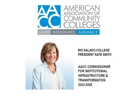 headshot of Kate Smith with text: AACC Commissioner on Institutional Infrastructure & Transformation