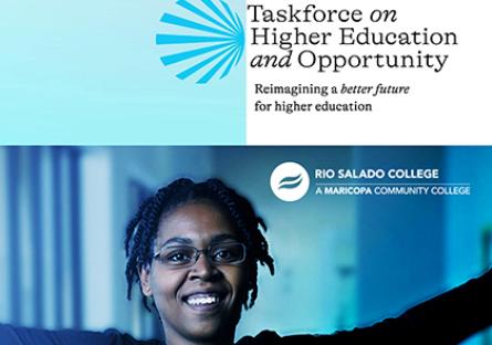 A young black woman smiling. Rio Salado College, Taskforce on Higher Education and Opportunity