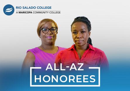 All-AZ Honorees Kesha Shelton and Beka Namachanja pose in a graphic