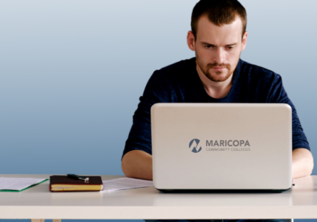 Man looking at a laptop screen