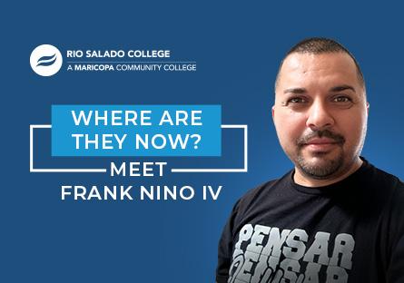 Frank Nino discussing his organizational leadership and communication degrees