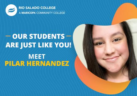 Pilar Hernandez smiles while discussing overcoming challenges to complete her Early Childhood Education degree.