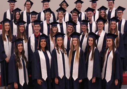 Heritage Academy graduates who will earn an AA degree