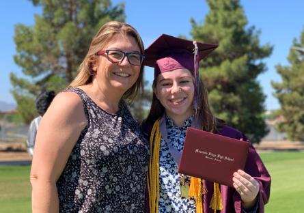 Rio Salado Faculty Chair of Physical Sciences Shawn Korman celebrates graduation with her daughter, Cassidy Korman.