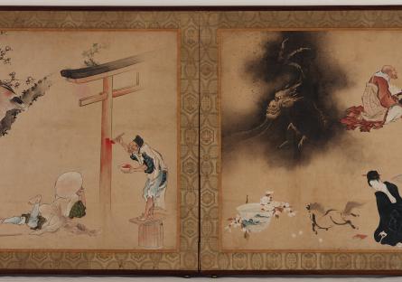 Hokusai "Various Scenes" art piece from National Museum of Asian Art collection