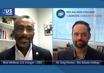 US Hunger CEO Rick Whitted and Rio Salado VP Dr. Greg Pereira