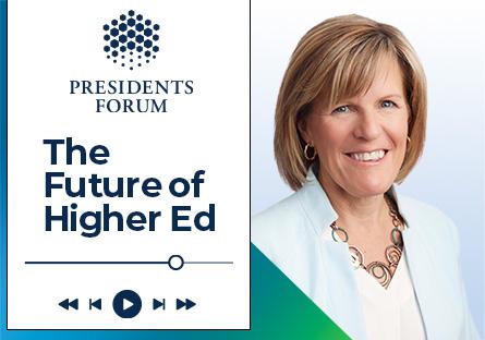 Presidents Forum The Future of Higher Ed (picture of Kate Smith)