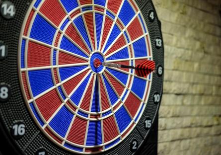 A dartboard