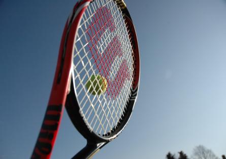 Tennis racket and ball