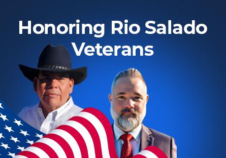 Honoring Rio Salado Veterans (picture of Jack Gallegos and Calvin DeVoll)