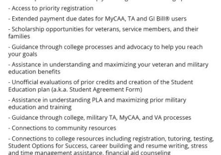 Veterans and Military Advisement Resources Offered at Rio Salado College: