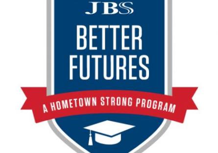 JBS Better Futures logo. Text: A Hometown strong program.
