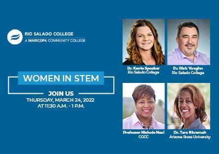 4 photos of Women in STEM presenters