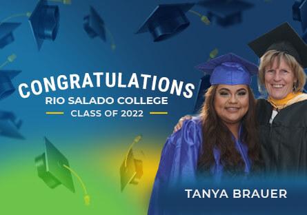 photo of Tanya Brauer and President Smith at Commencement